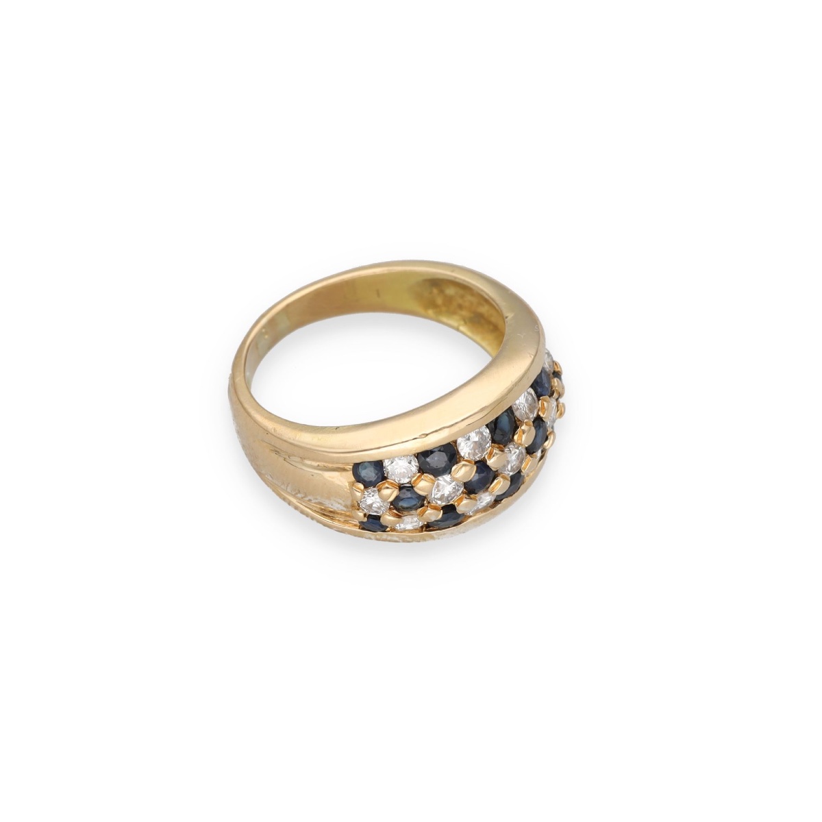  Bague bandeau saphirs et diamants-photo-2