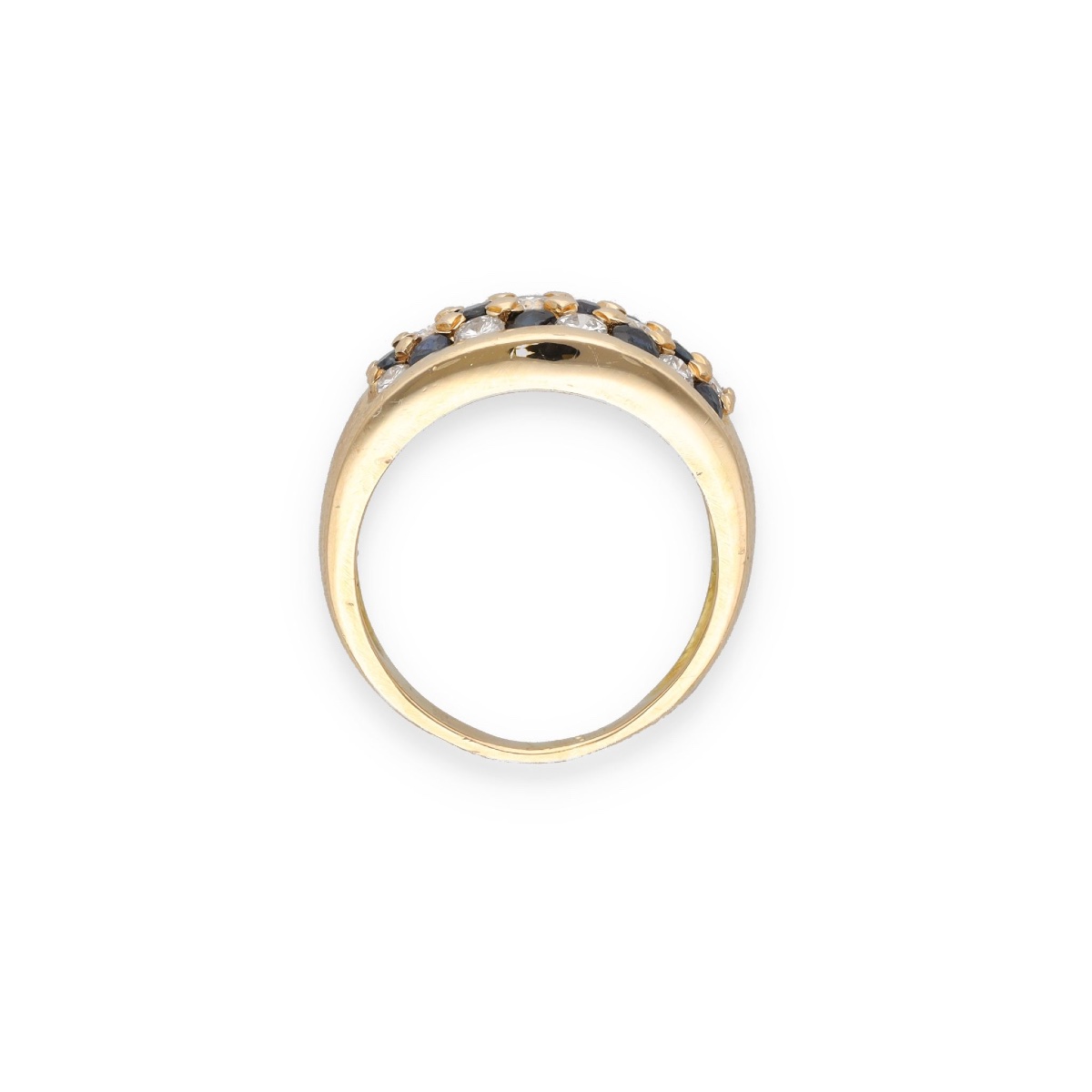  Bague bandeau saphirs et diamants-photo-3