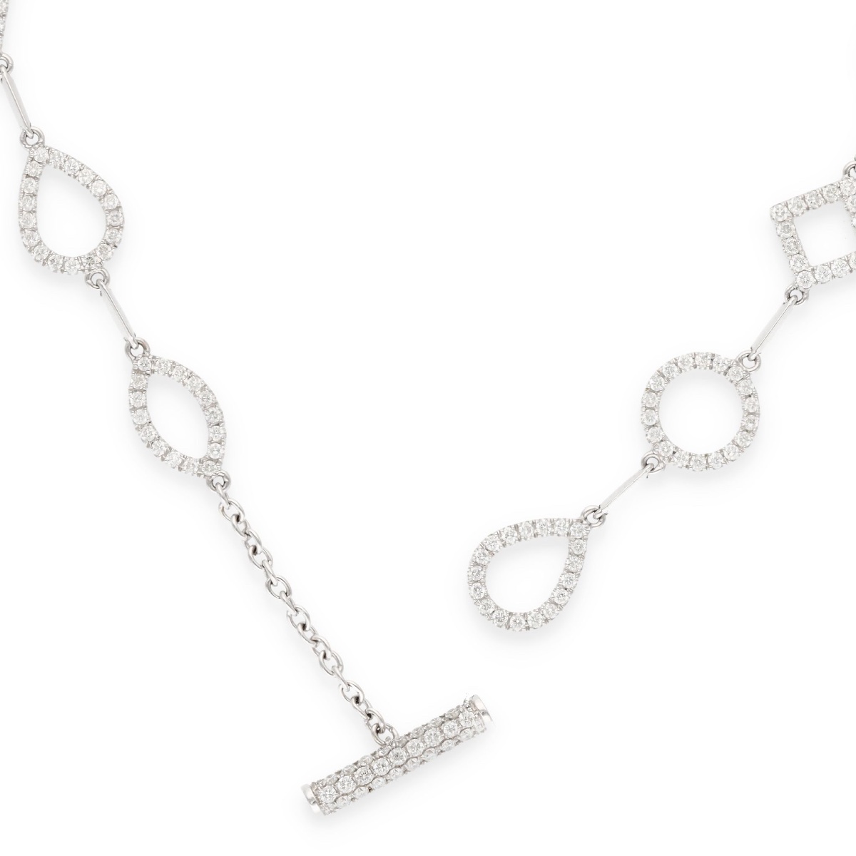 Georland Long Necklace In Diamond-set Chain-photo-2