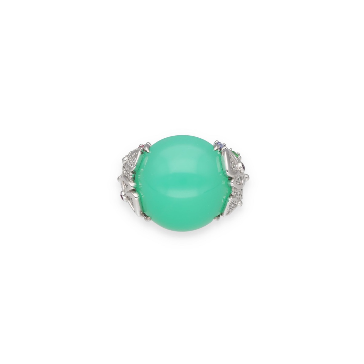  Bague dôme chrysoprase-photo-3