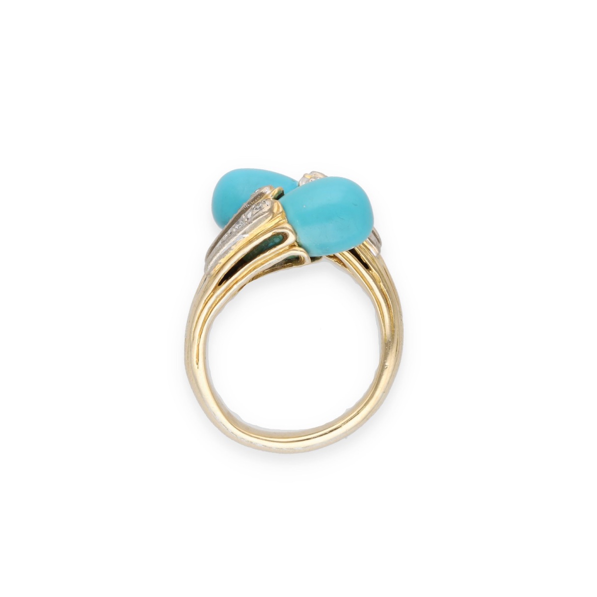  Bague Toi et Moi turquoises-photo-2