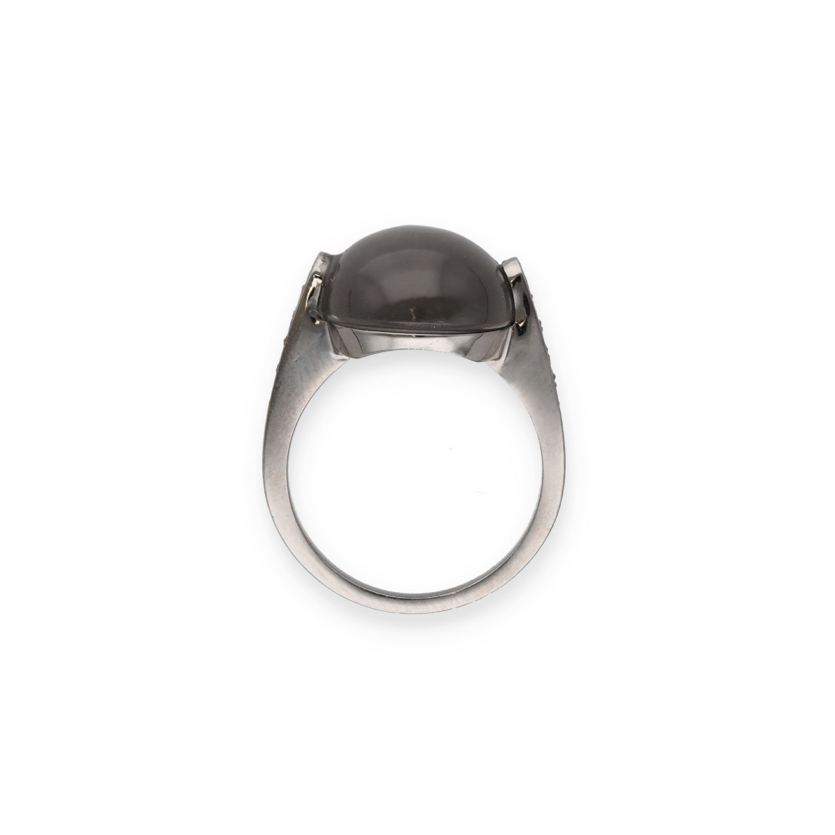  Gray Moonstone Cabochon Ring-photo-2