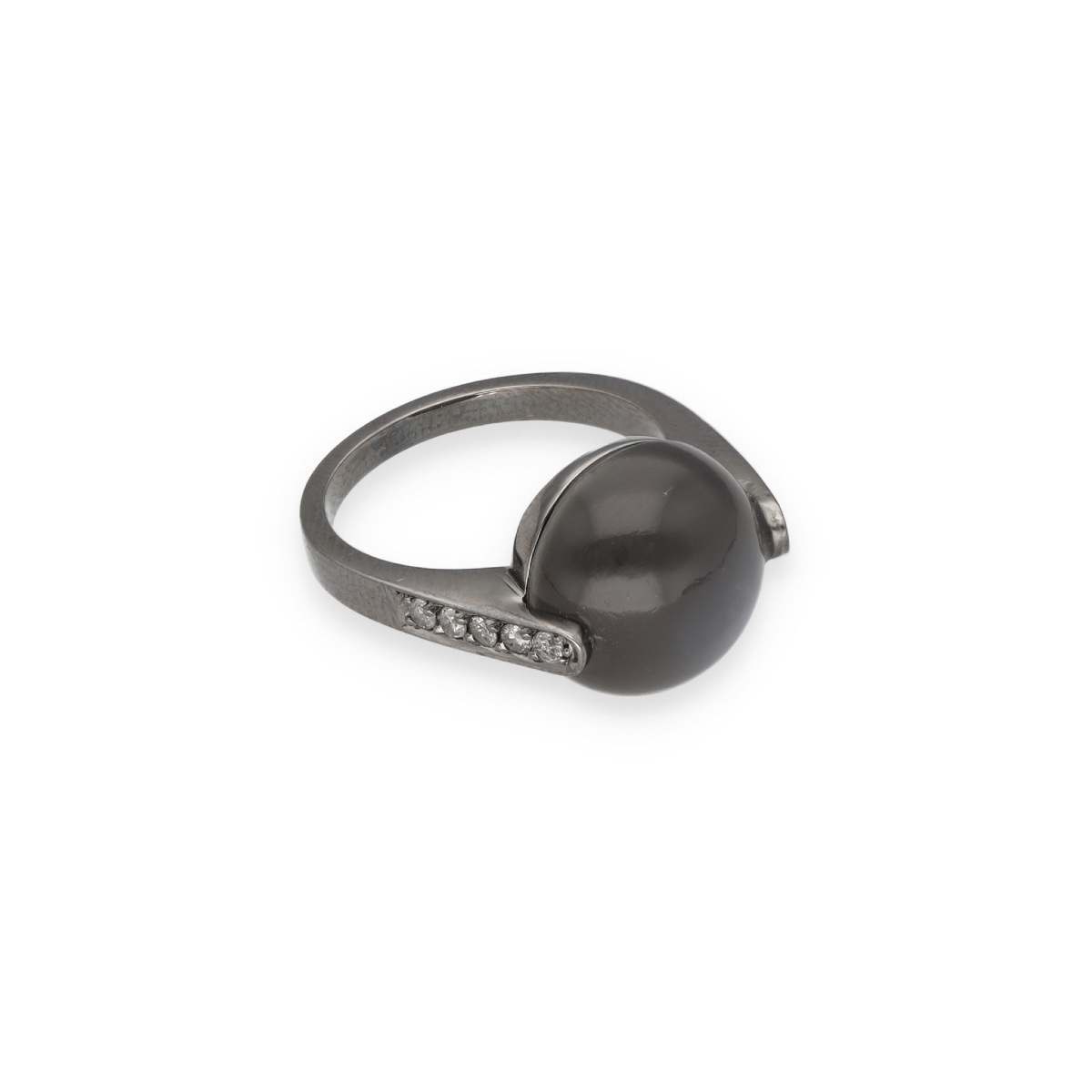  Gray Moonstone Cabochon Ring-photo-4