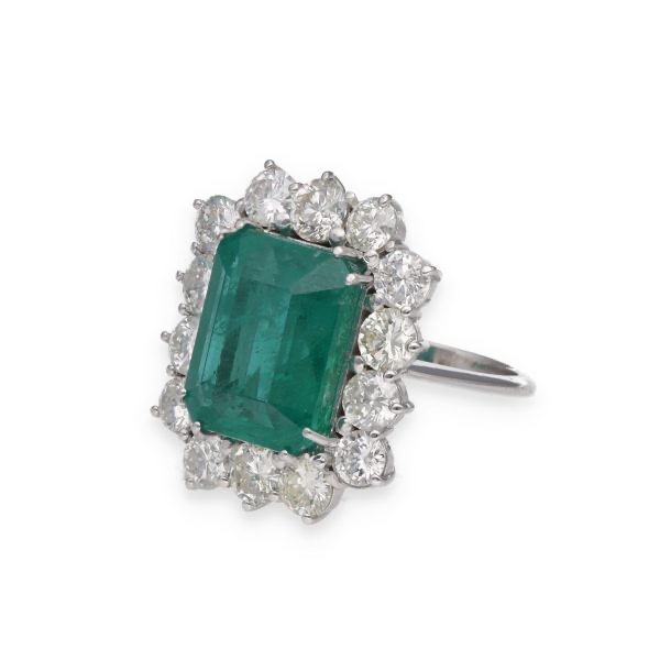 Emerald And Diamond “cocktail” Ring-photo-3