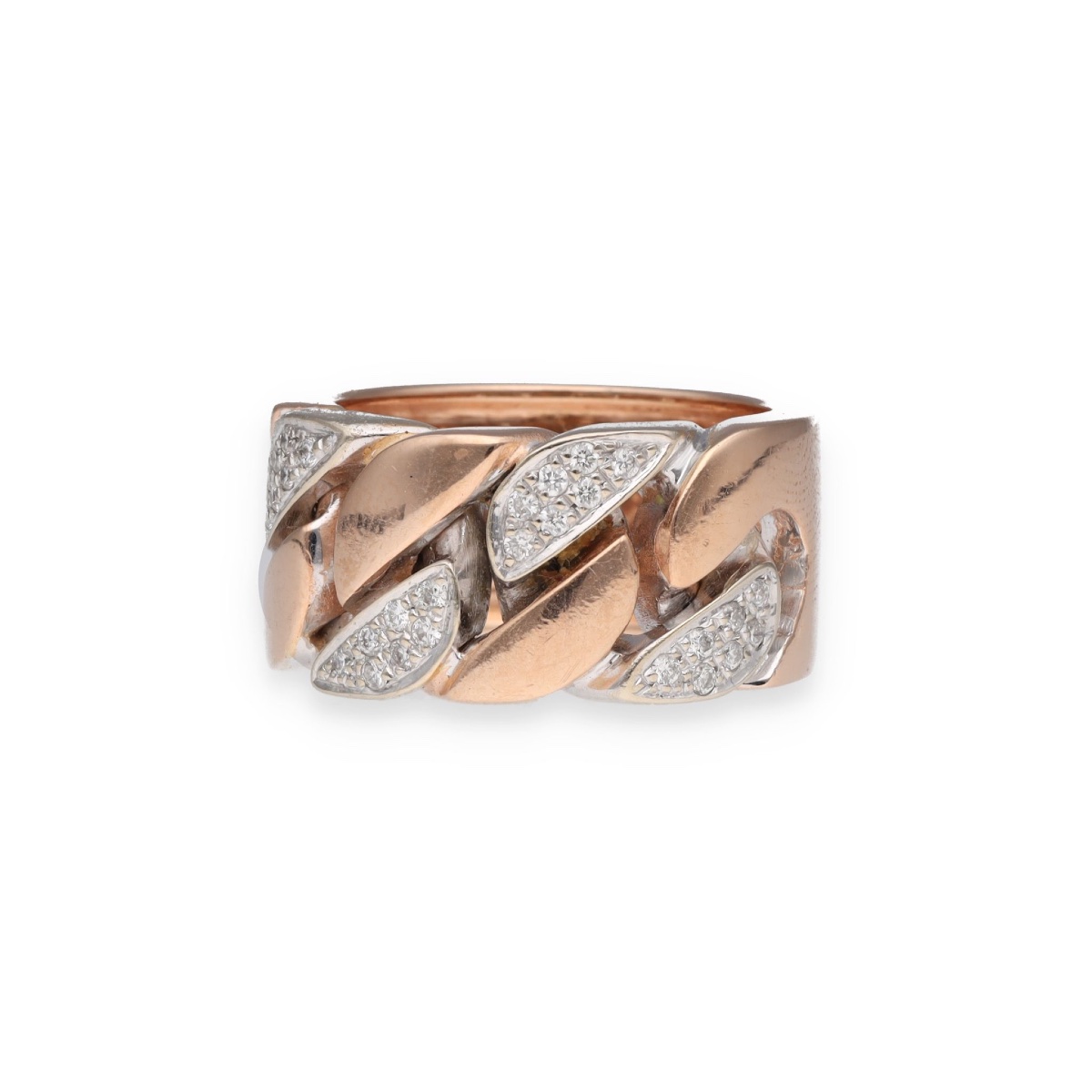  Interlocking-link Band Ring