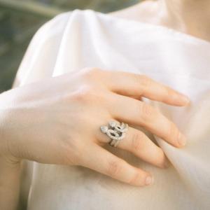 White Gold And Diamond Heart Ring