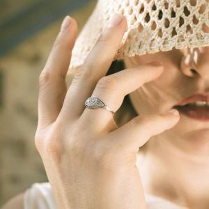 Art Deco Ring Paved With Diamonds