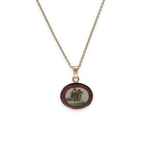 Collier pendentif micro mosaïques