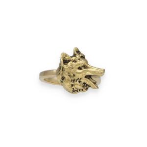 Bague tête de loup XIX ème