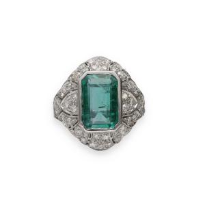 Emerald And Diamond Ring