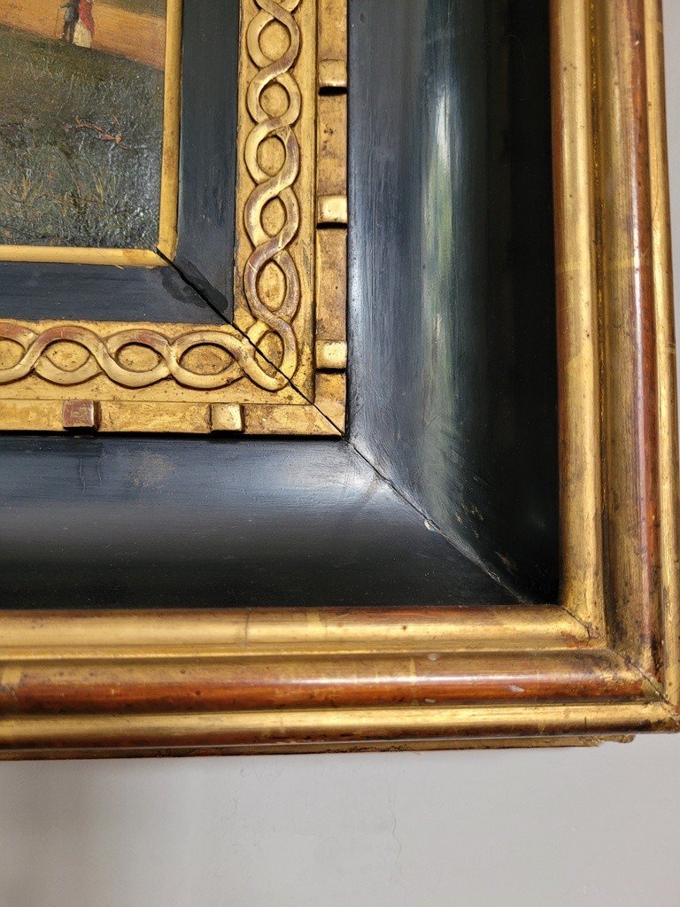 &quot; Ch&acirc;teau de Navarre &quot;de Jos&eacute;phine de Beauharnais - Huile sur panneau sign&eacute;e et dat&eacute;e 1812- Epoque Napol&eacute;on 1er-photo-5