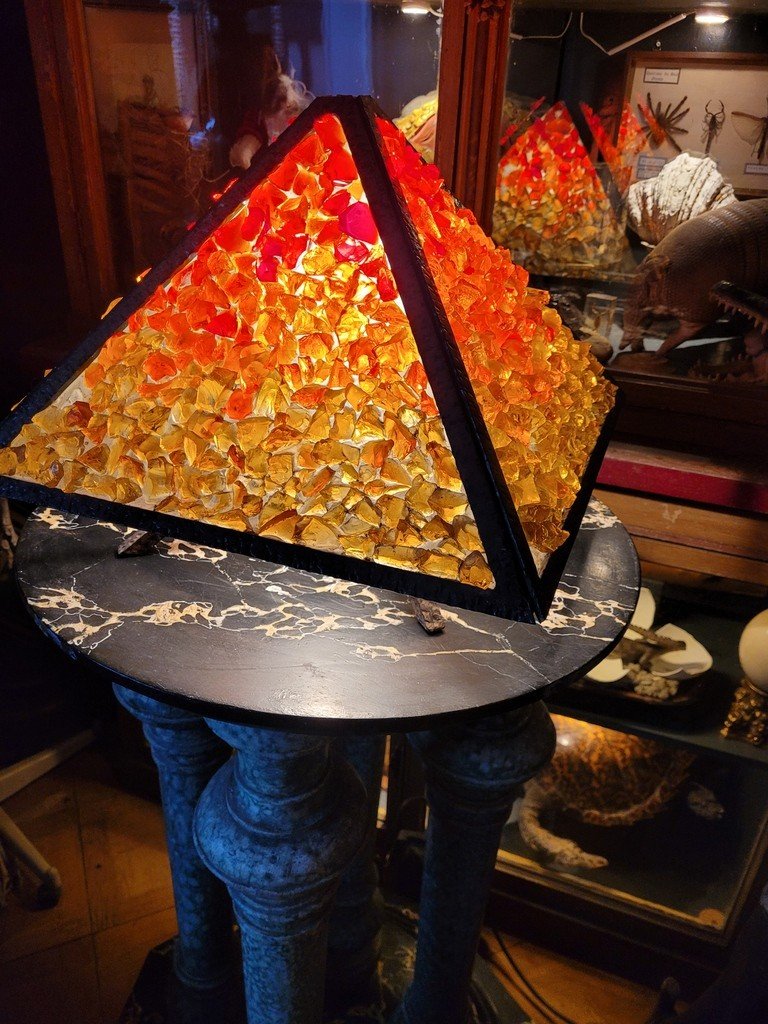  &quot; Imposante Pyramide de Verre Lumineuse &quot; Epoque Art D&eacute;co-photo-4