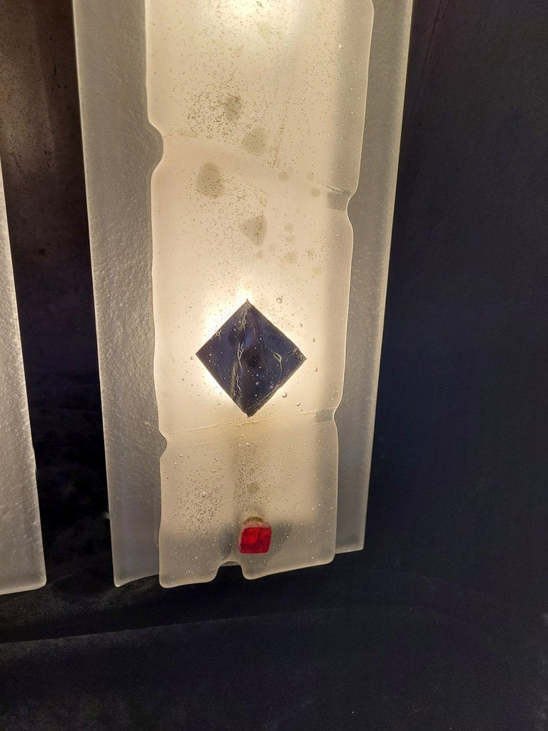 Large Pair Of Murano Glass Sconces - 1980s-photo-4