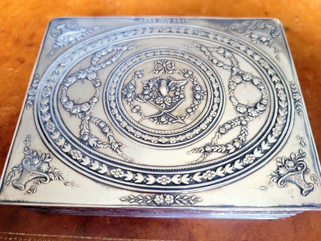 Louis XVI Box In Sterling Silver Minerva-photo-3