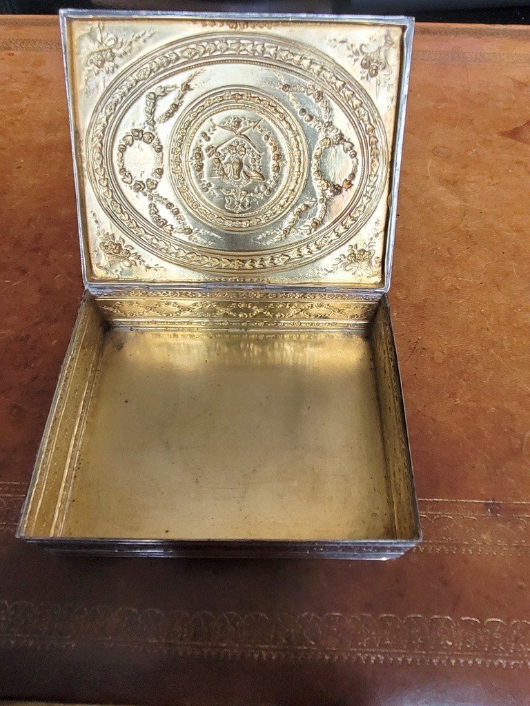 Louis XVI Box In Sterling Silver Minerva-photo-1