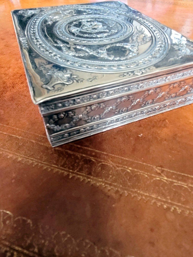Louis XVI Box In Sterling Silver Minerva-photo-2