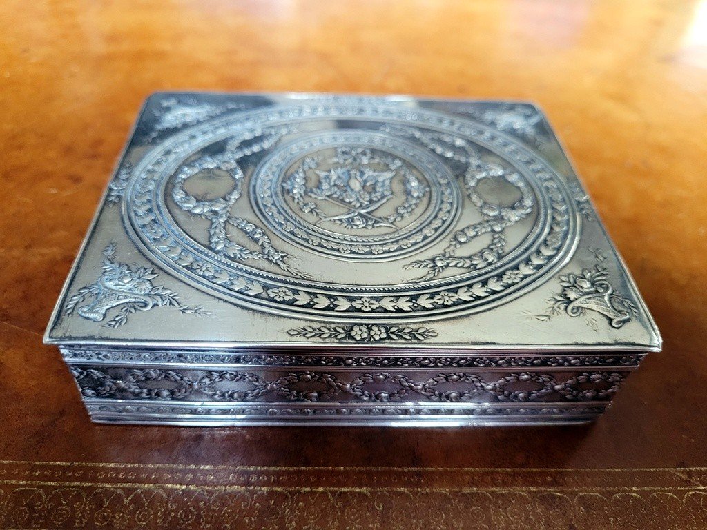 Louis XVI Box In Sterling Silver Minerva