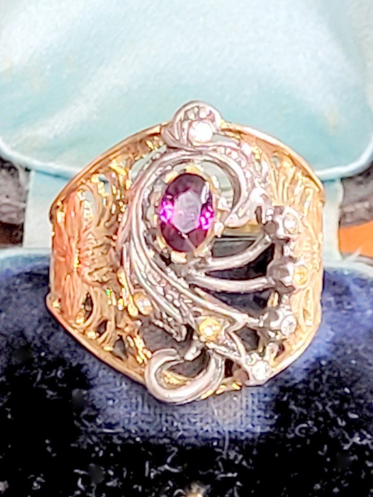 Bague  Art Nouveau  1910   -photo-2