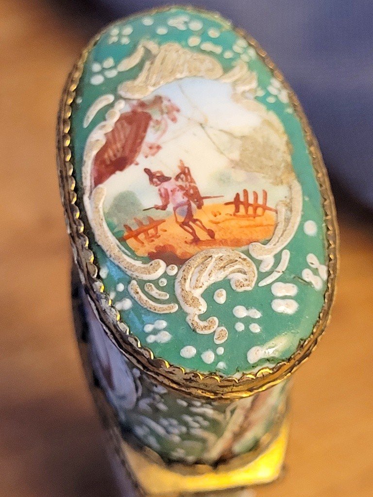 "manicure Case" Enamel On Painted Copper - Eighteenth Century-photo-2