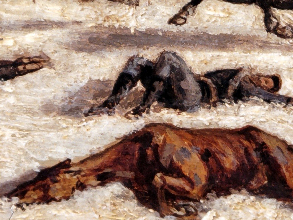  Charles Pellegrin &quot; Sc&egrave;ne de Bataille de 1870 &quot; Huile sur panneau sign&eacute;e-photo-4