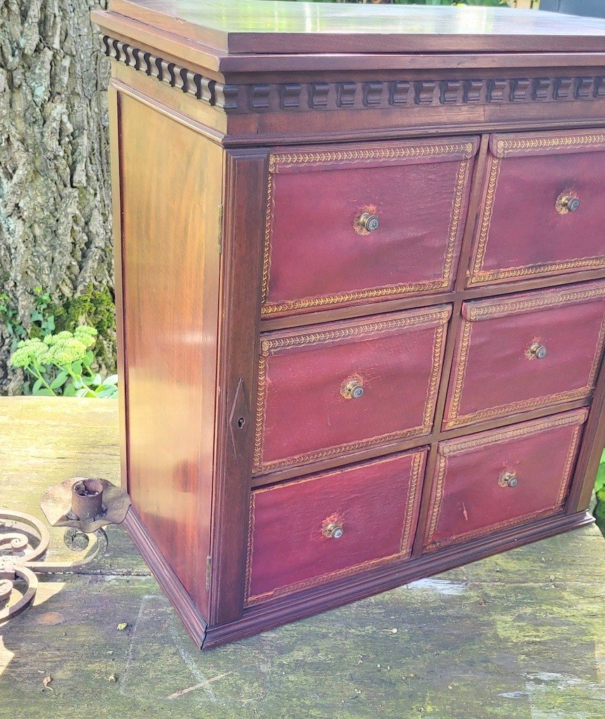 Petit Cabinet  Cartonnier en Acajou - XIXe Si&egrave;cle -photo-2