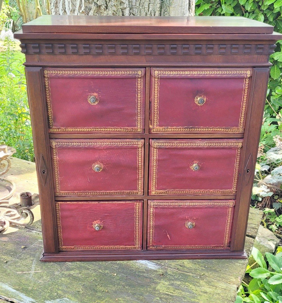Petit Cabinet  Cartonnier en Acajou - XIXe Si&egrave;cle 