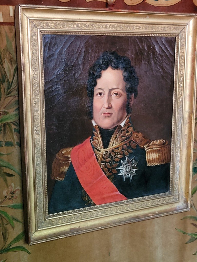 Grand Portrait de &quot; Louis Philippe &quot; d&#039;Epoque dans son cadre d&#039;origine - 1830-photo-2
