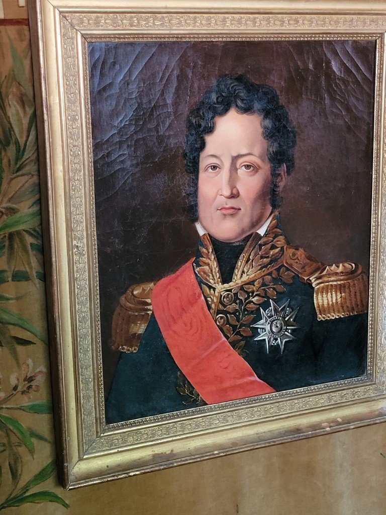 Grand Portrait de &quot; Louis Philippe &quot; d&#039;Epoque dans son cadre d&#039;origine - 1830-photo-2