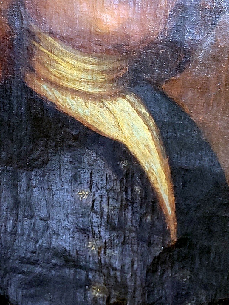 Large Portrait Of Nobleman With Wig - Oil On Canvas - 18th Century-photo-6