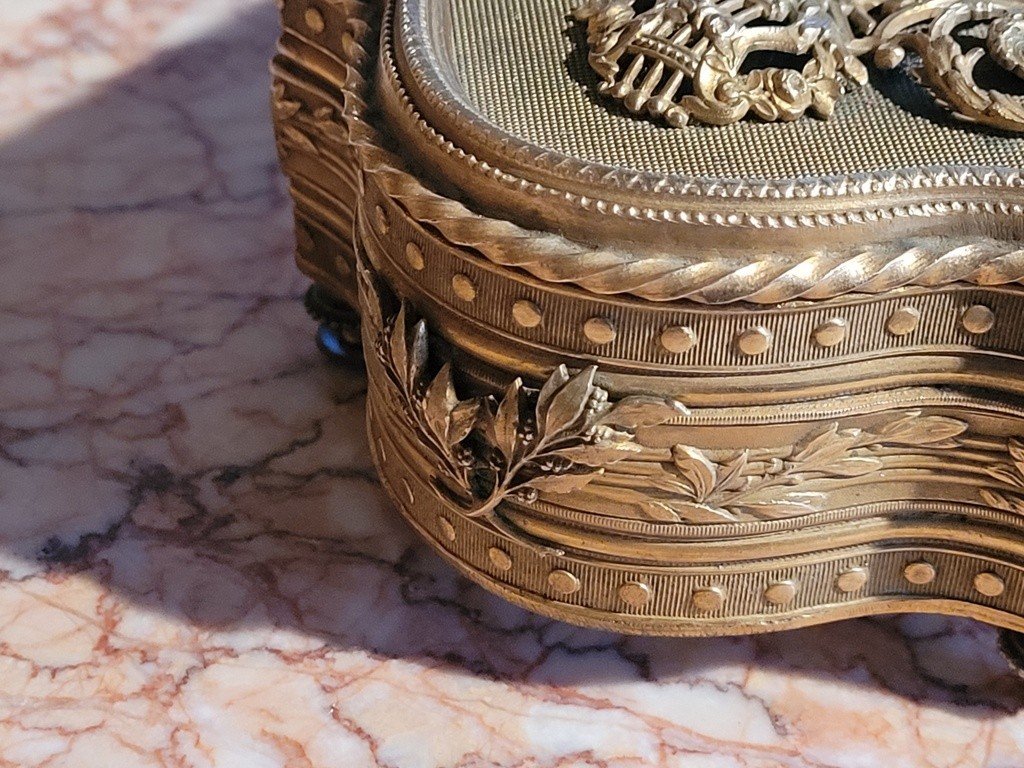Coffret &agrave; Bijoux  Louis XVI en Bronze - XIXe Si&egrave;cle 1860-photo-3