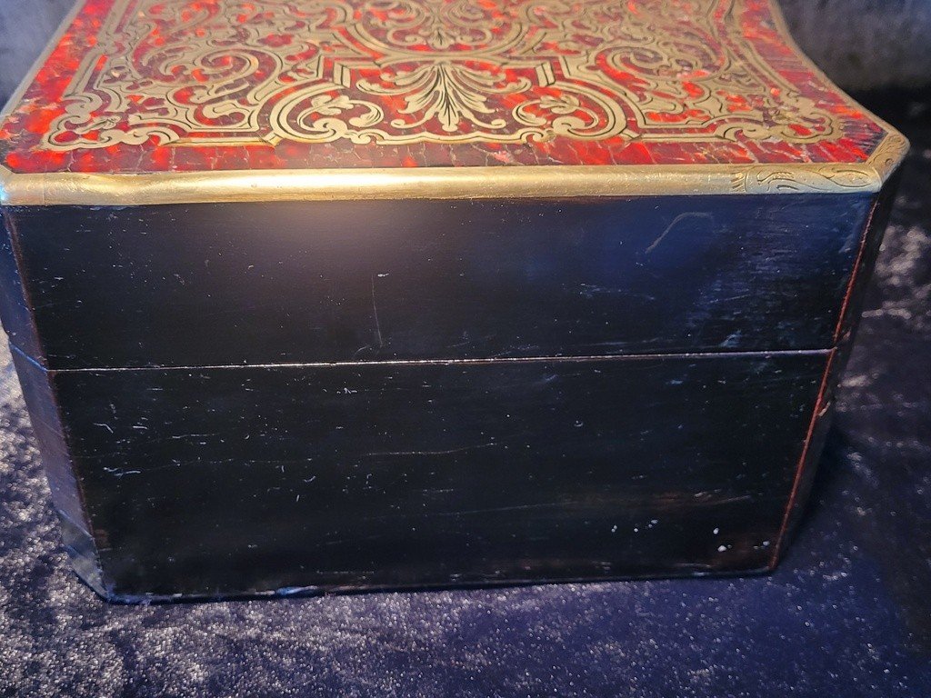 Coffret en Marqueterie Boulle - XIXe Si&egrave;cle-photo-3