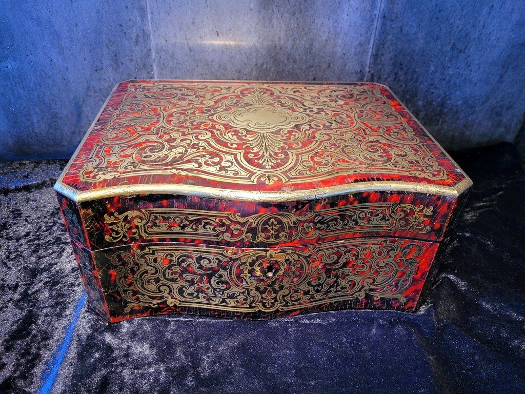 Coffret en Marqueterie Boulle - XIXe Si&egrave;cle
