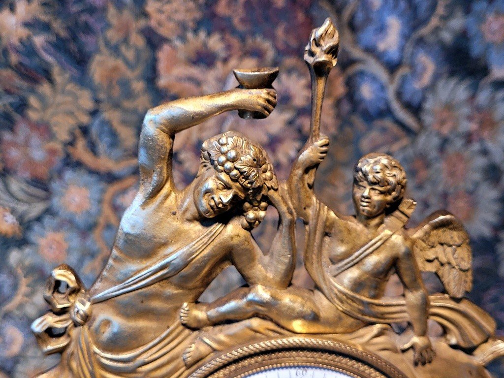 Pendule au Centaure en Bronze dor&eacute; - Epoque Empire -photo-7