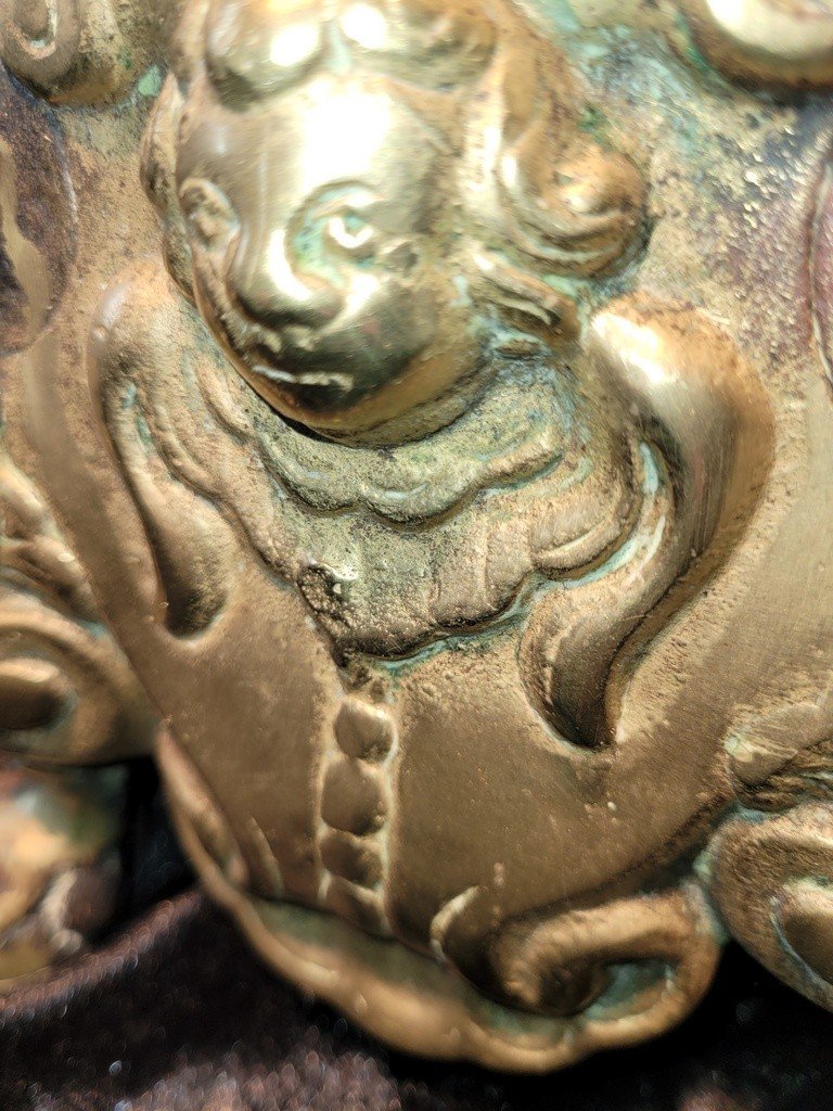 Large Bronze Candlestick - 18th Century -photo-2