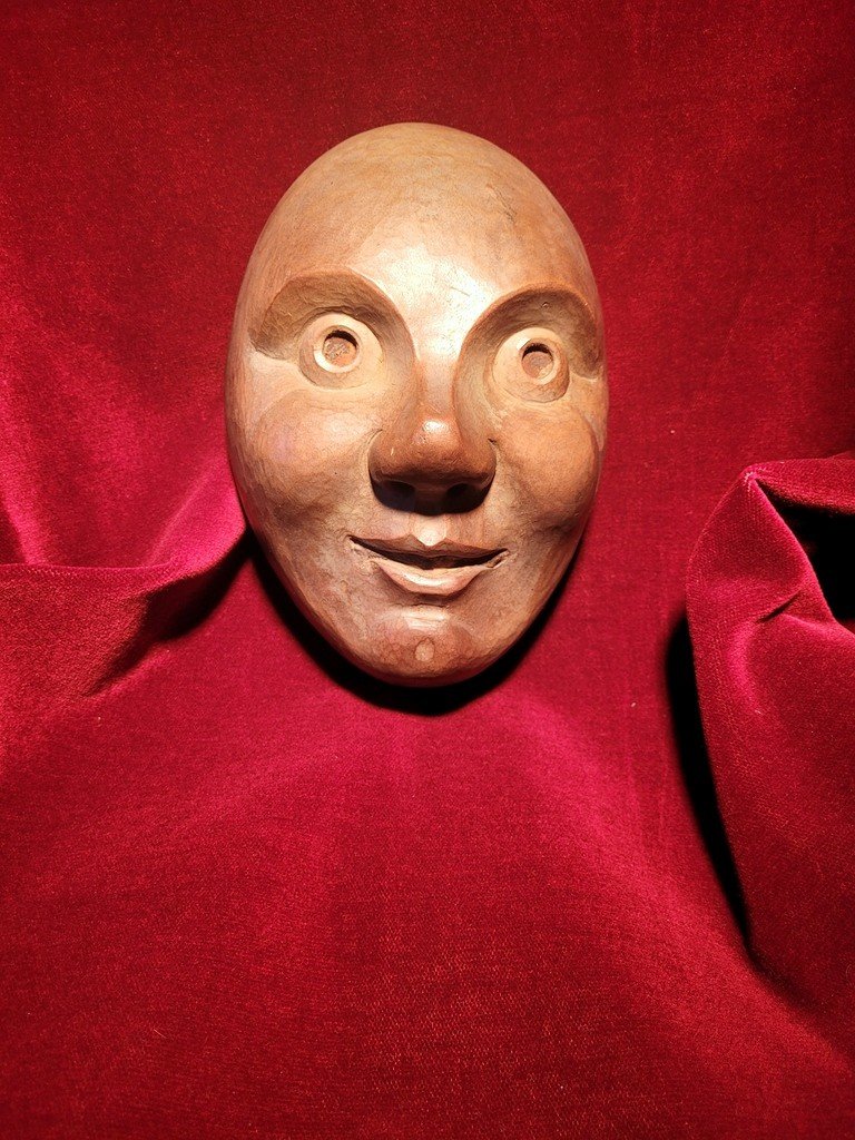 Masque de Th&eacute;&acirc;tre &quot; N&ocirc; &quot; en Bois sculpt&eacute; - Japon  Datant de la fin du XIXe Si&egrave;cle