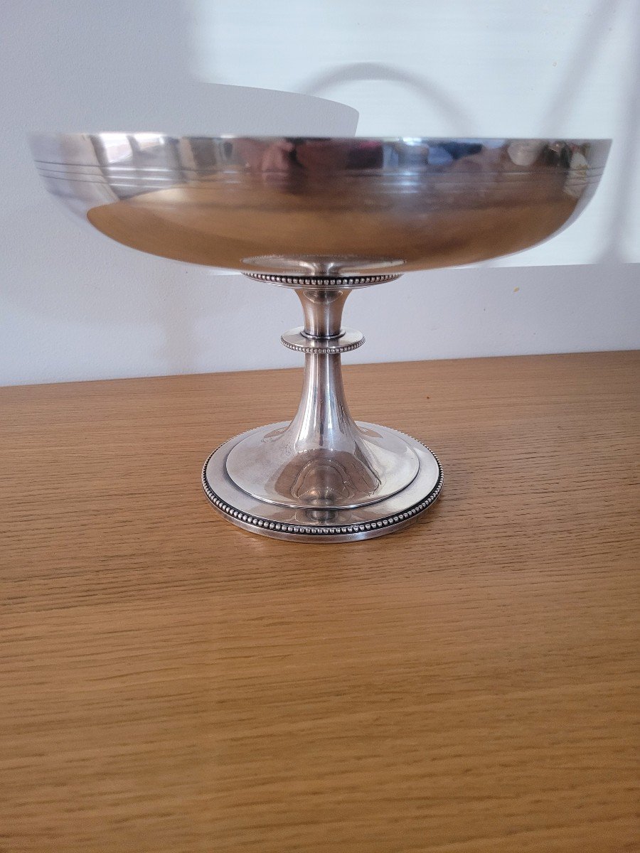  “large Fruit Bowl” Christofle For The National Navy In Silver Metal 