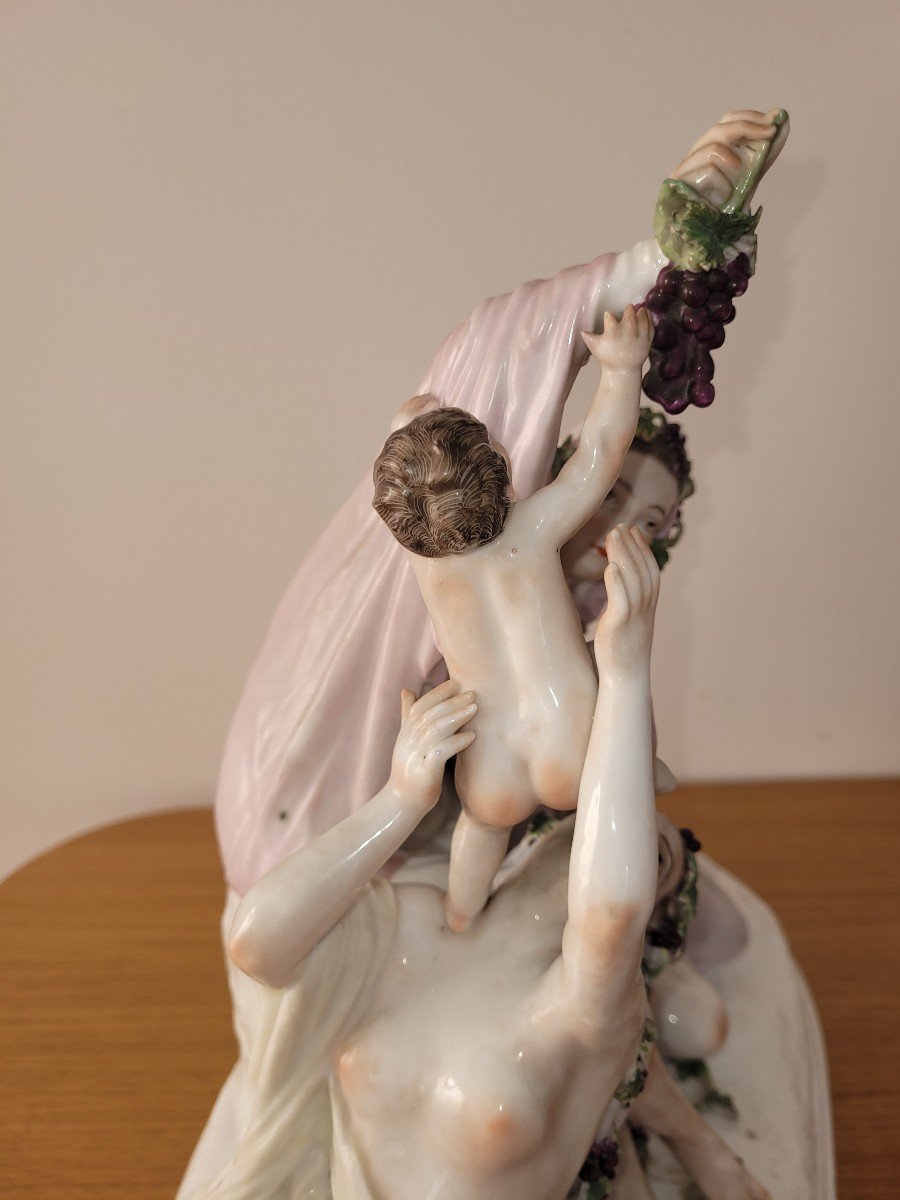 Important Wallendorf Porcelain Group From The 18th Century, 1764-photo-3