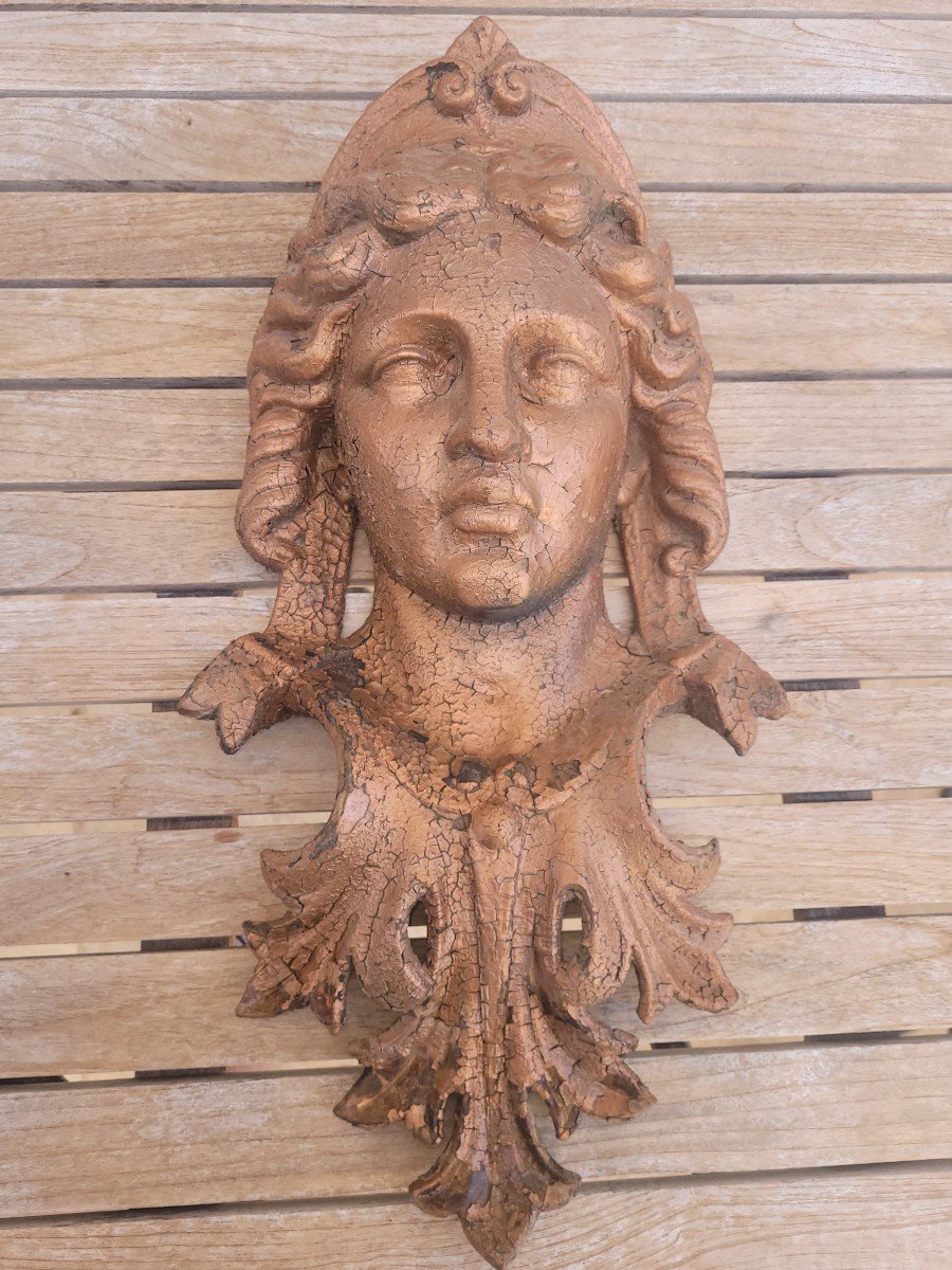 " Marianne " Fronton en fonte XIXe Siècle 