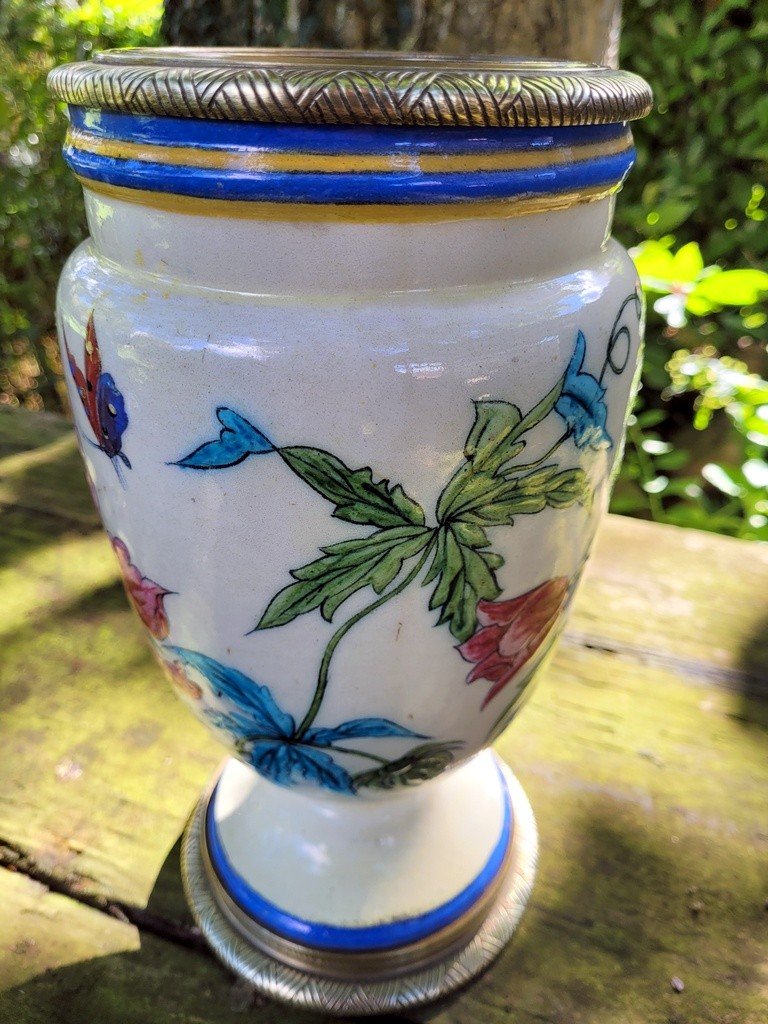  Vase en Porcelaine et Emaux cloisonn&eacute;s  - Chine  XIXe Si&egrave;cle -photo-4