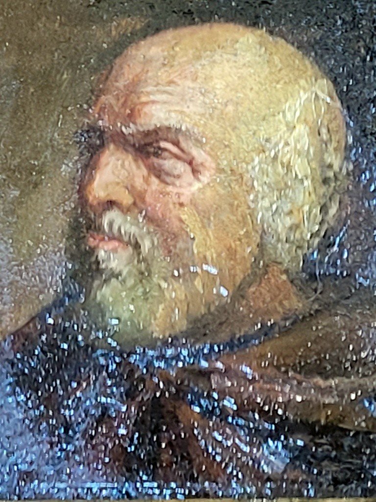 Portrait Of A Man - Oil On Panel - French School Of The 18th-19th Century In Gilded Frame -photo-3
