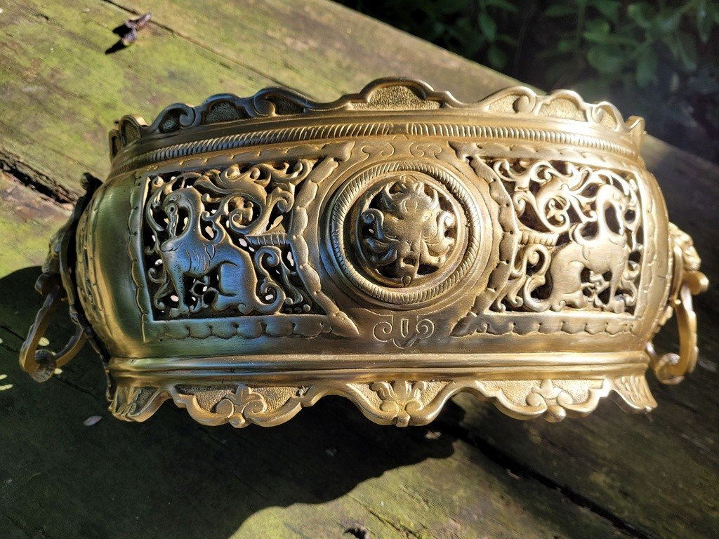 Importante Jardini&egrave;re en Bronze - XIXe Si&egrave;cle-photo-1
