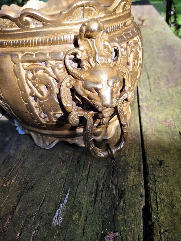 Importante Jardini&egrave;re en Bronze - XIXe Si&egrave;cle-photo-4