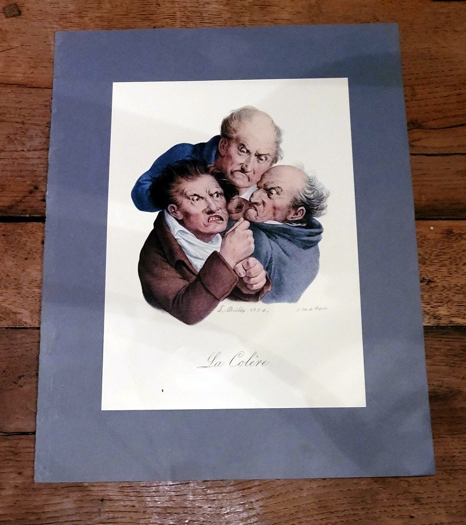  LOUIS-LEOPOLD BOILLY (1761-1845) 7 p&ecirc;ch&eacute;s capitaux Lithographies couleur-photo-1