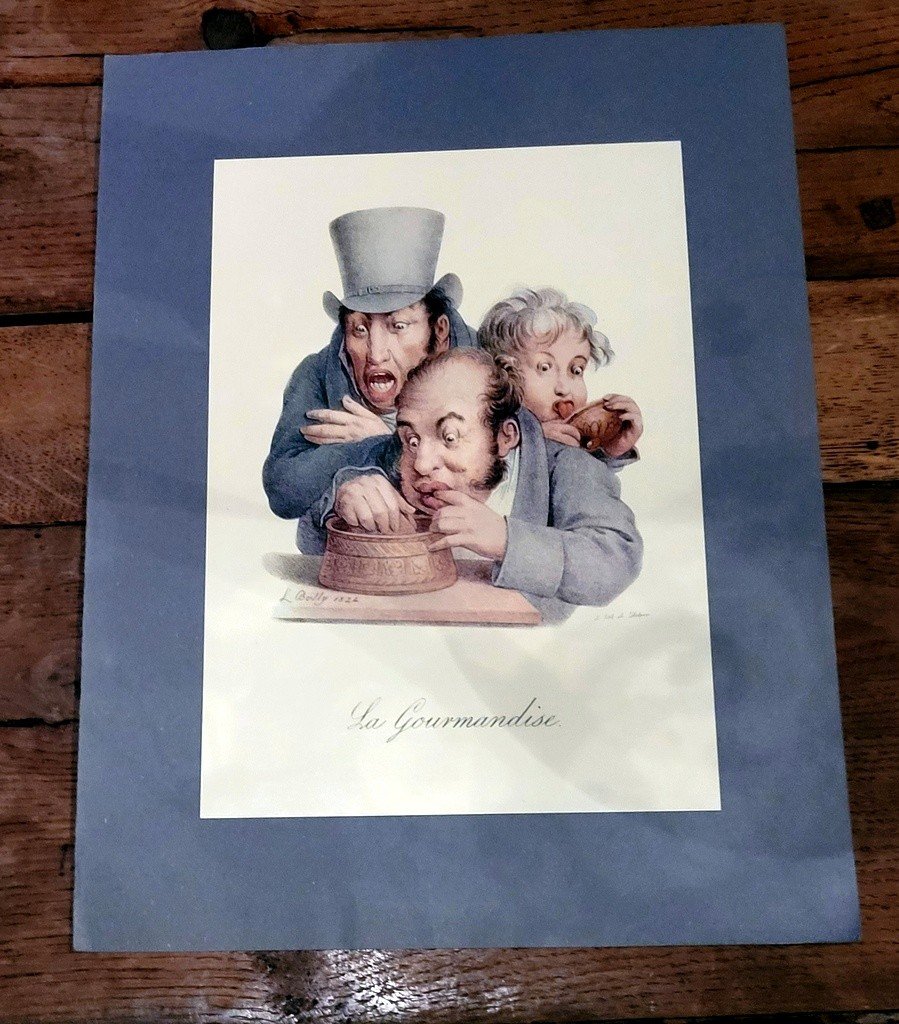  LOUIS-LEOPOLD BOILLY (1761-1845) 7 p&ecirc;ch&eacute;s capitaux Lithographies couleur-photo-2