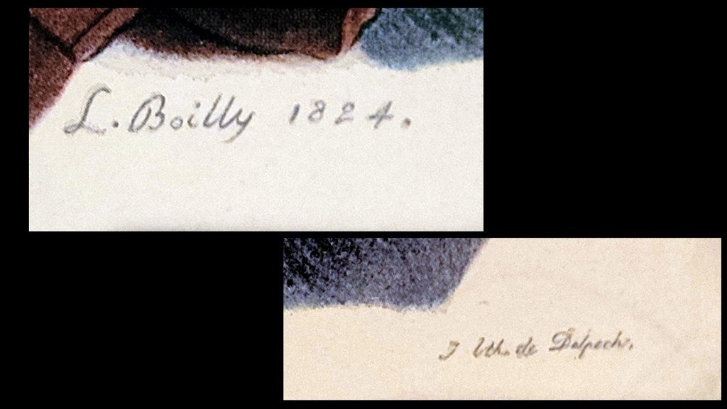  LOUIS-LEOPOLD BOILLY (1761-1845) 7 p&ecirc;ch&eacute;s capitaux Lithographies couleur-photo-5