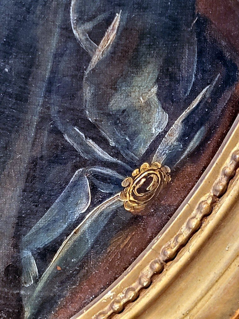  Portrait de Marie Ad&eacute;la&iuml;de de Savoie au manteau bleu de Pierre Mignard - XVIIIe Si&egrave;cle-photo-4