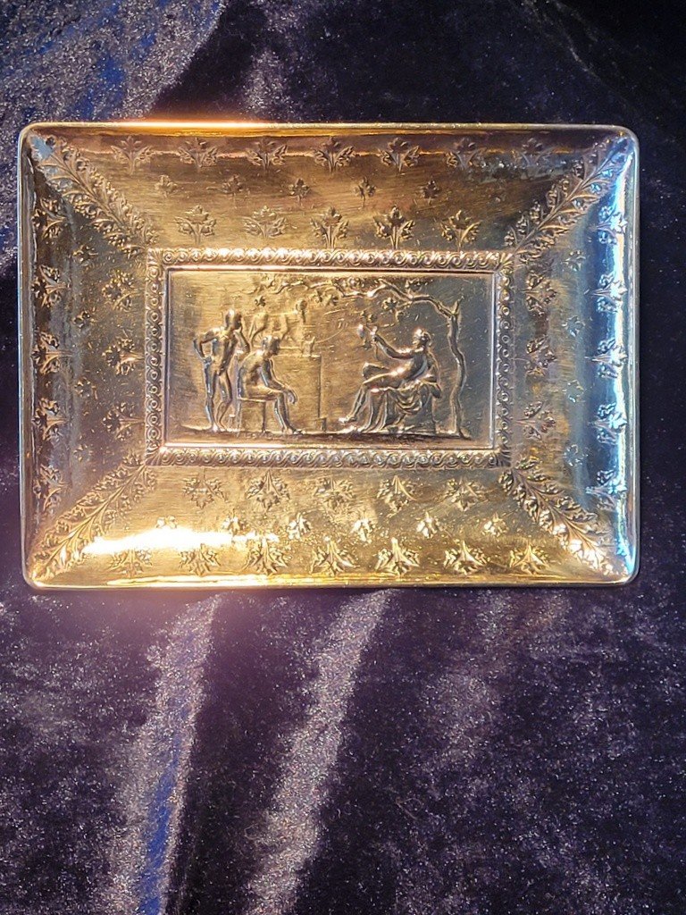  Levillain & Ferdinand Barbedienne - Coupe Vide Poches sur Piédouche en Bronze doré du XIXe