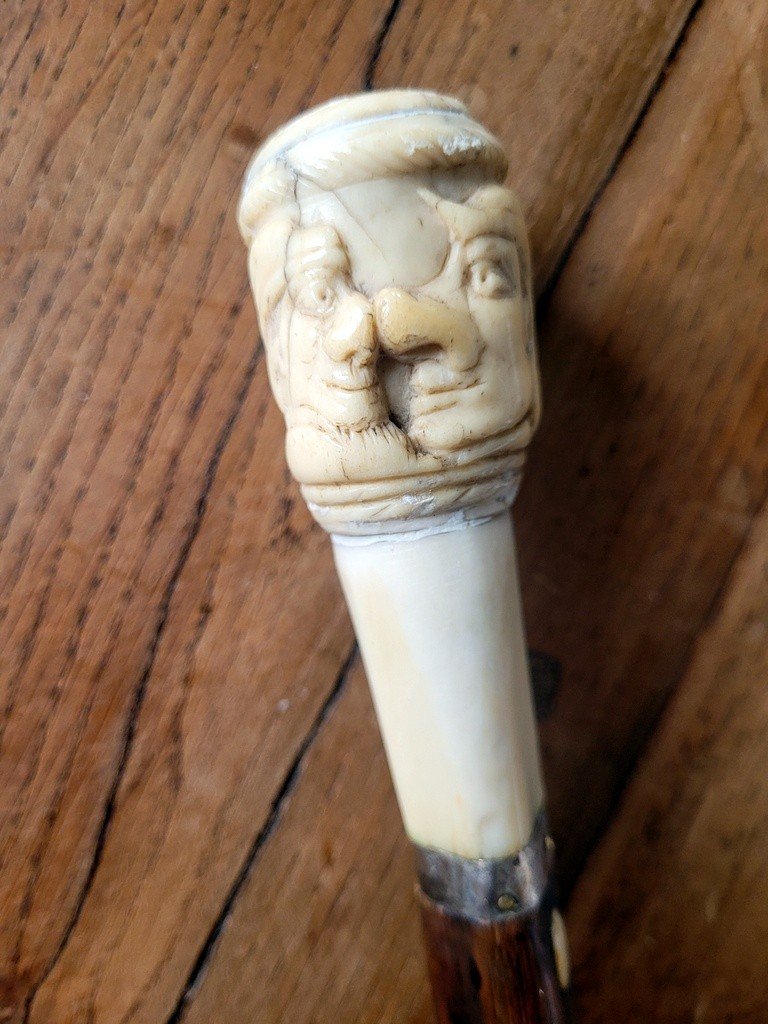Antique Cane With Carved Knob - 19th Century-photo-4