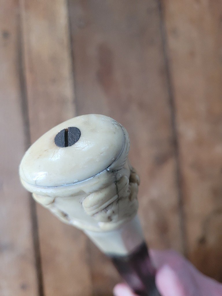 Antique Cane With Carved Knob - 19th Century-photo-2