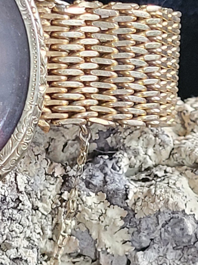  Bracelet avec Fermoir &quot; Portrait d&#039;un Noble &agrave; la Perruque grise &quot; XVIIIe - Epoque Louis XVI-photo-3